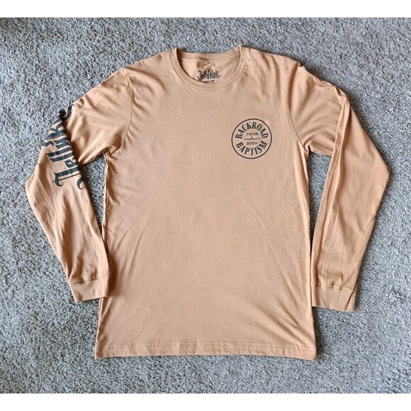 Jelly Roll Tour T-Shirt Men's Medium Graphic Print Brown Long Sleeve - Picture 3 of 9